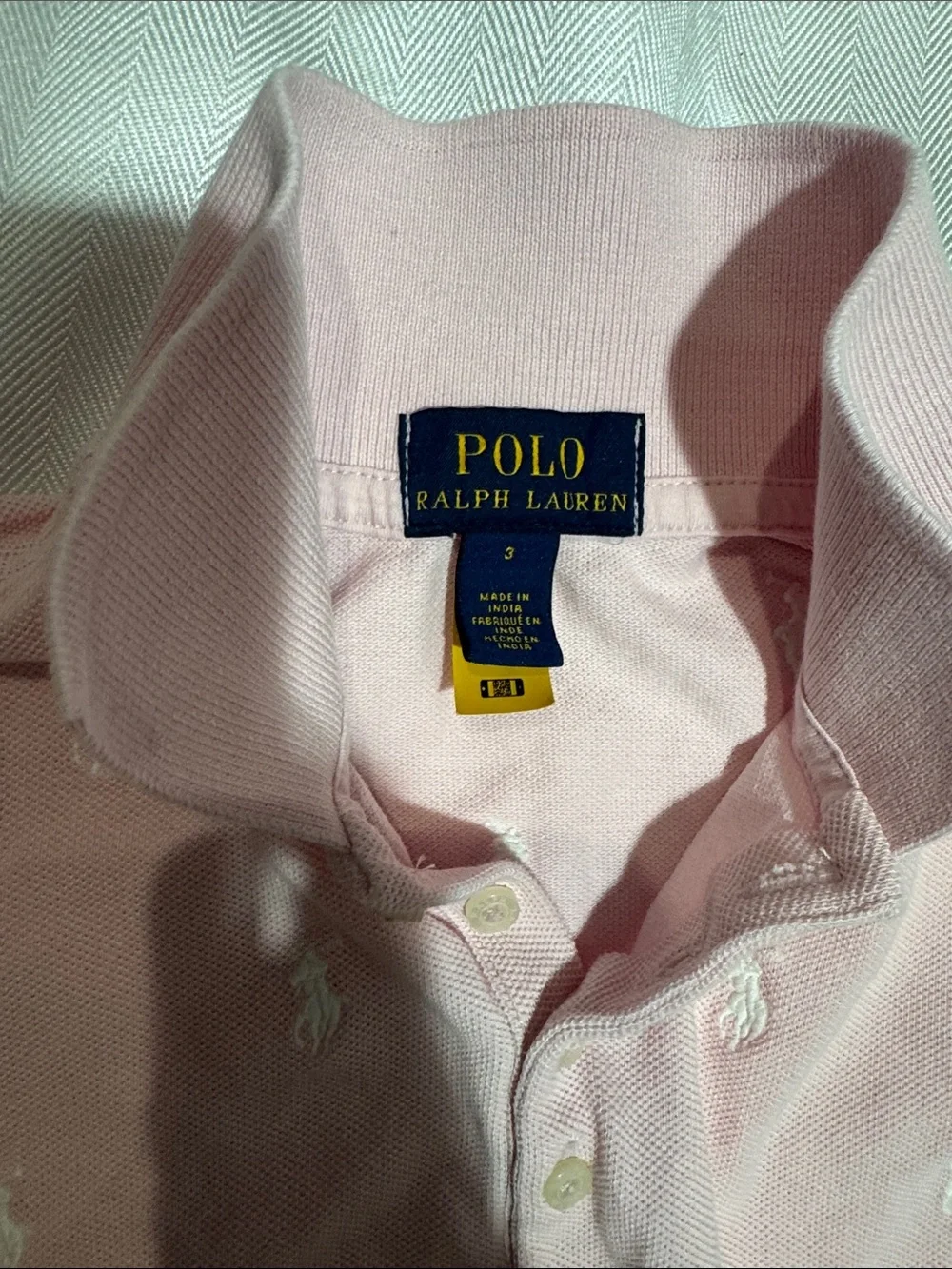 Ralph Lauren Light Pink Polo Dress with Embroidered Logos